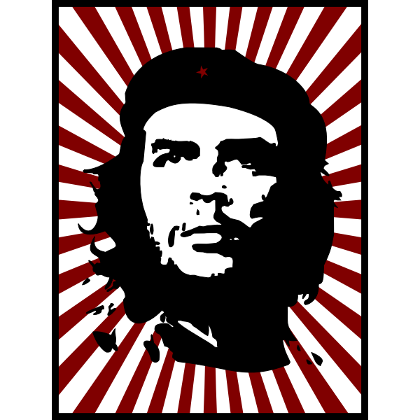 SVG Che with red background