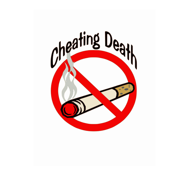 SVG Cheating death slogan vector clip art