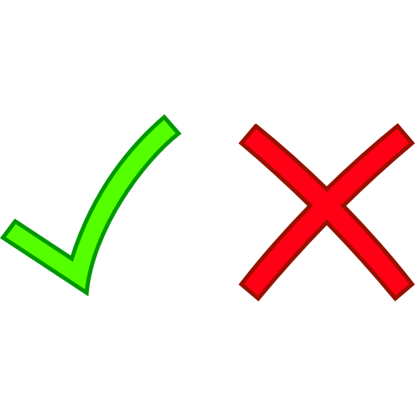 SVG check and cross marks