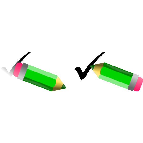 SVG Check-uncheck with pencil vector image