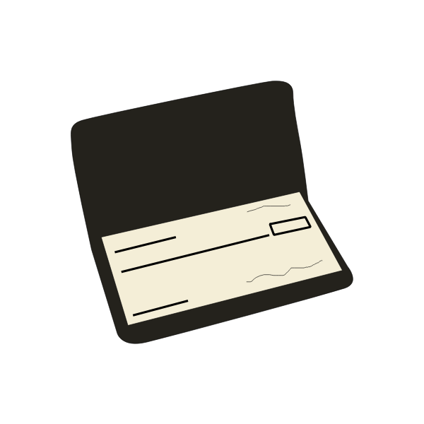 SVG Checkbook in a case vector image