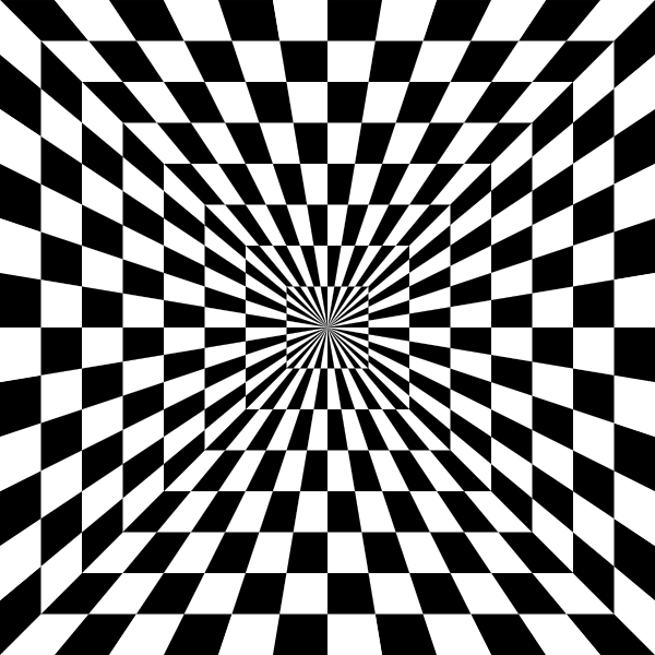 SVG Checker board tunnel