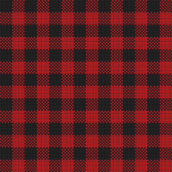 SVG Checker plaid cloth in black and red