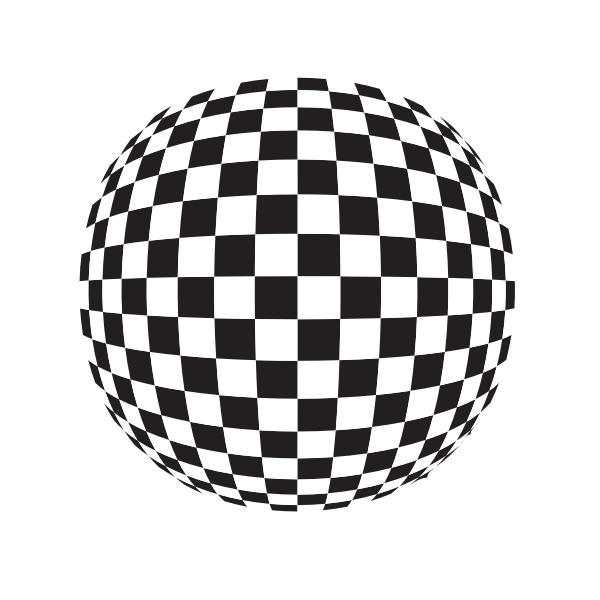 SVG Checkered pattern globe shape