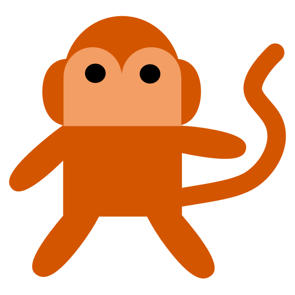 SVG Cheeky Monkey Vector Image