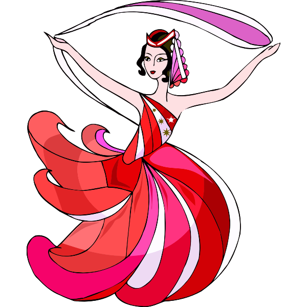 SVG Cheerful danseuse