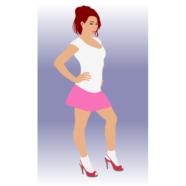 SVG Cheerleader girl vector graphics