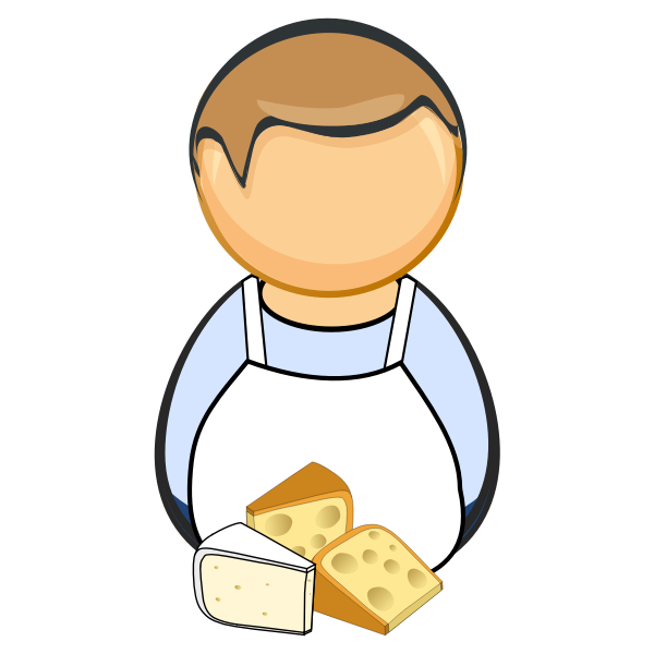 SVG Cheese maker with cheese