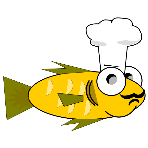 SVG Chef fish vector image