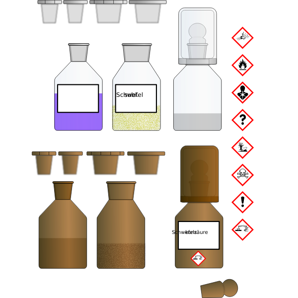 SVG Chemical bottles