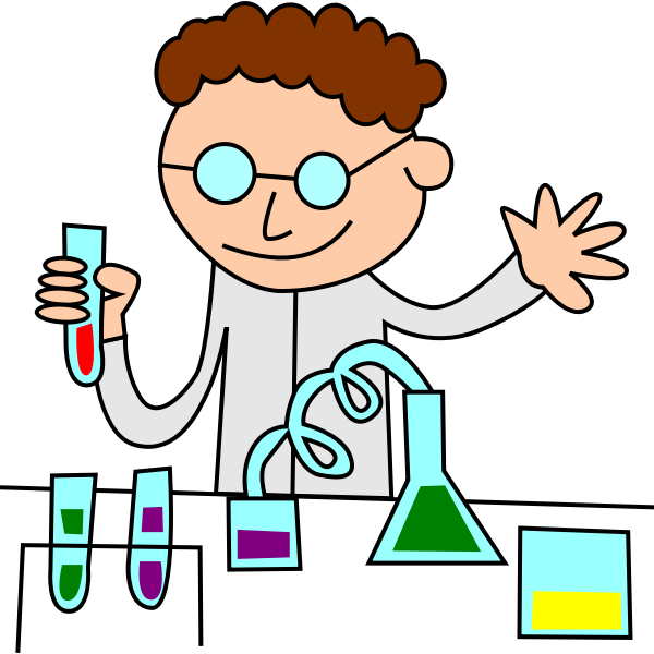 SVG Chemist in a laboratory