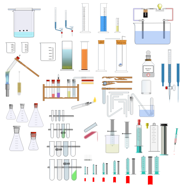 SVG Chemistry laboratory glasswear set 1