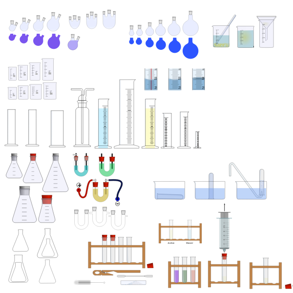 SVG Chemistry laboratory glasswear set 2