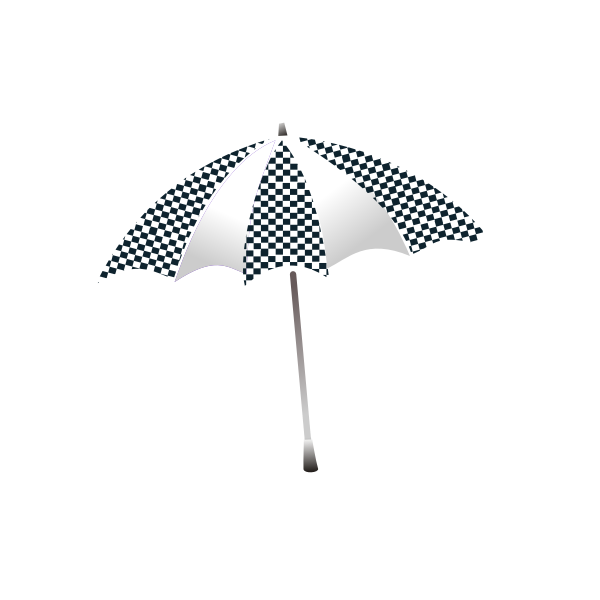 SVG Chequered umbrella vector illustration