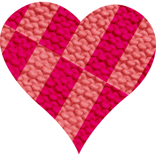 SVG Chequered wool heart