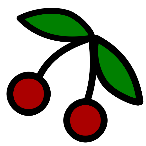 SVG Cherries fruit icon vector drawing