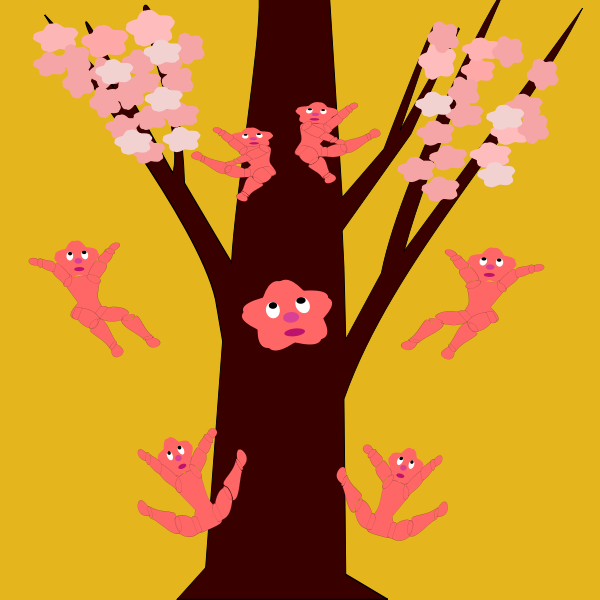 SVG cherry blossom manga remix