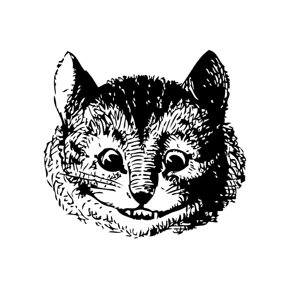 SVG Cheshire cat from Alice in wonderland