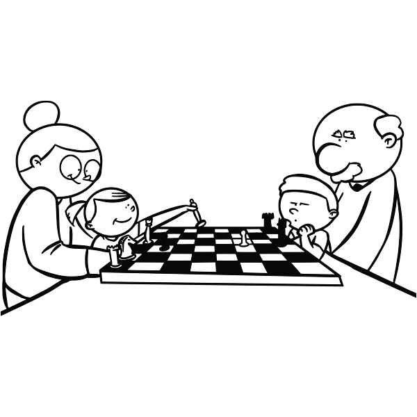 SVG Chess coloring book image