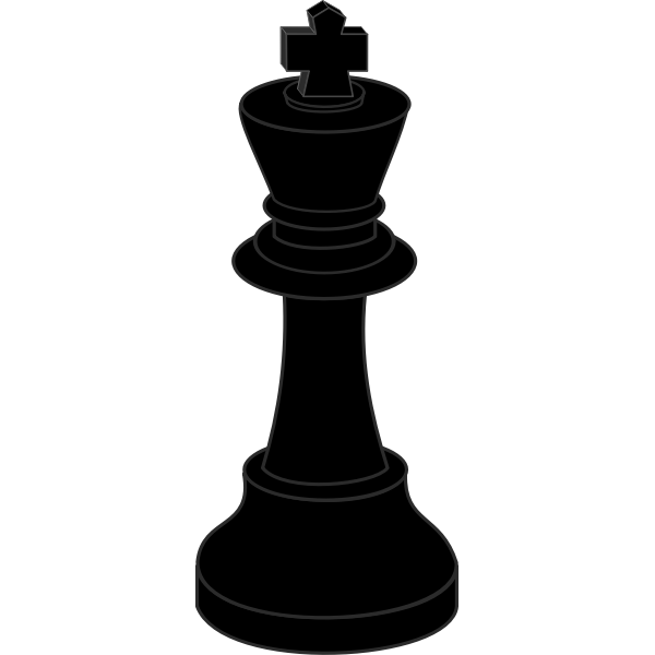 SVG Chess piece black king
