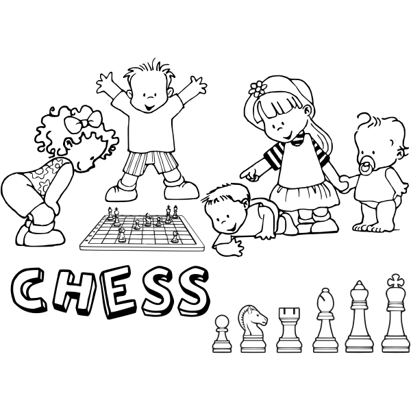 SVG Chess pieces and kids