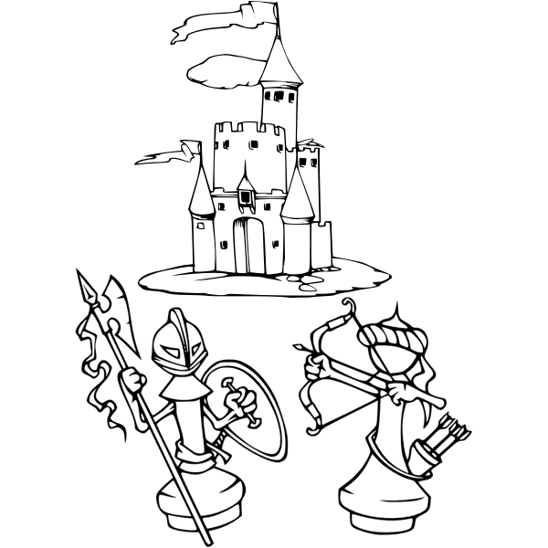 SVG Chess pieces fighting
