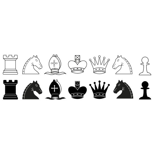 SVG Chess pieces vector
