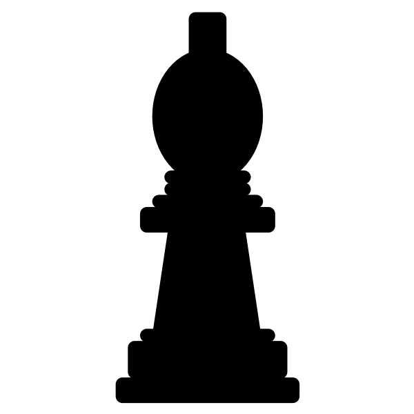 SVG Chesspiece bishop silhouette vector image