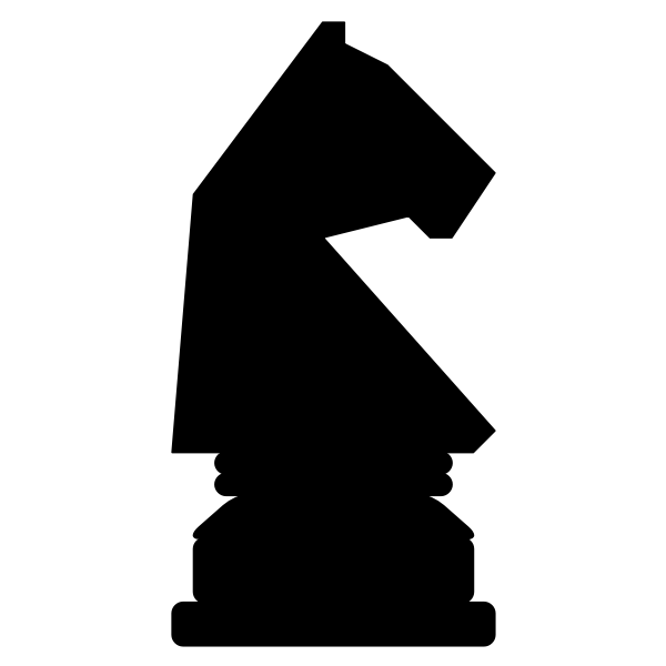 SVG Chesspiece knight silhouette vector image