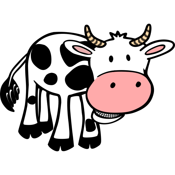 SVG Chewing cow vector clip art