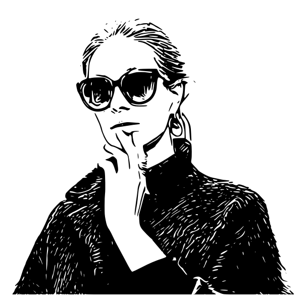SVG Chic woman vector image