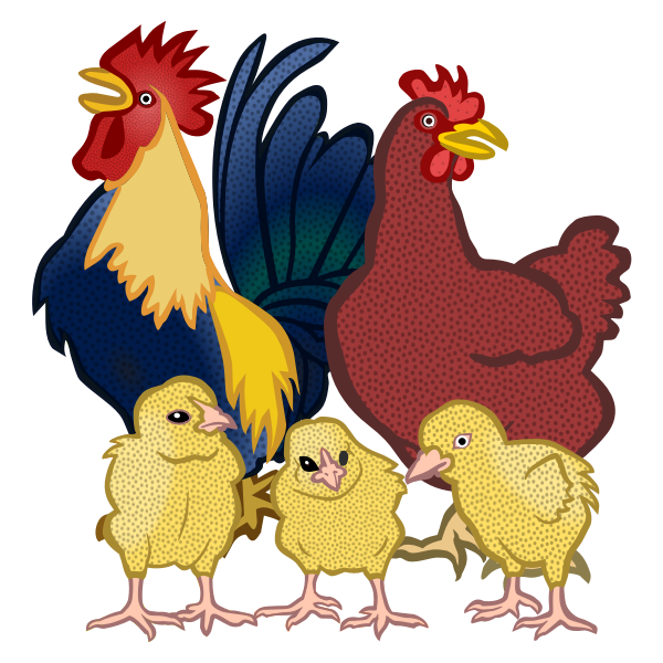SVG Chick family