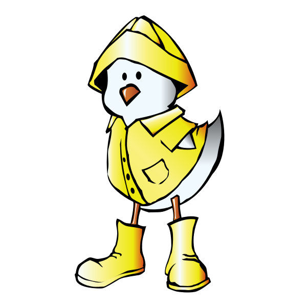 SVG Chick with Raincoat