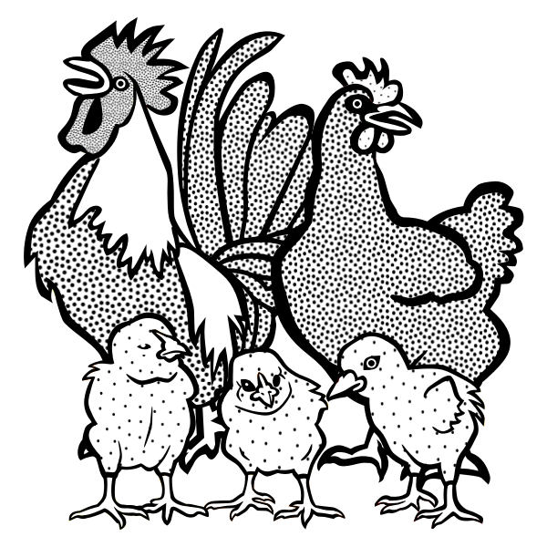 SVG Chicken family