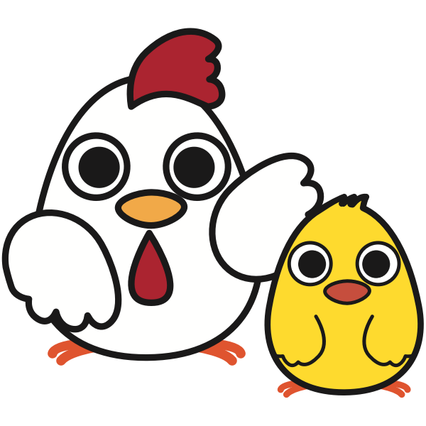 SVG Chicken with chick