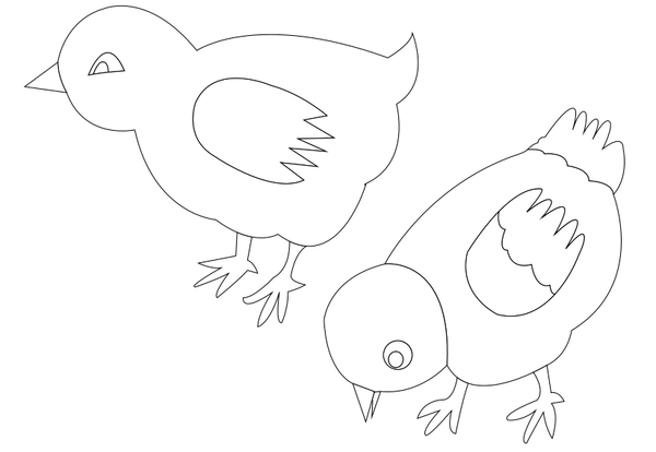 SVG Chickens coloring art