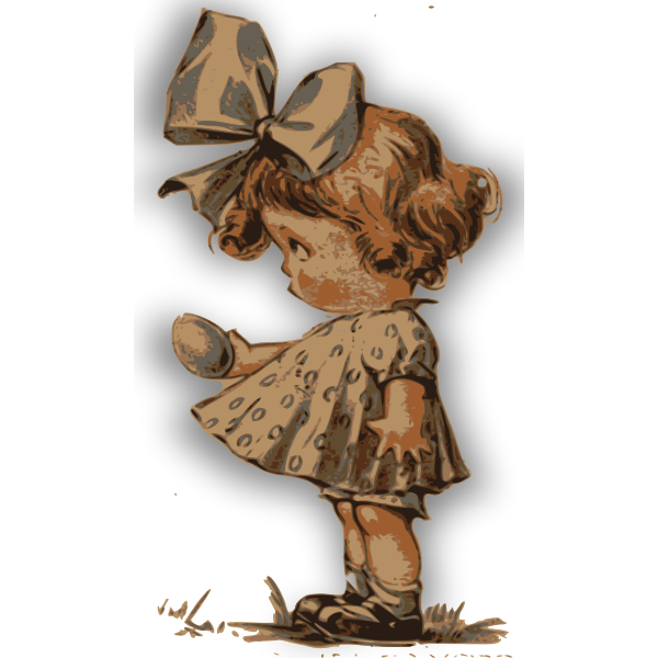 SVG Child and egg vector image