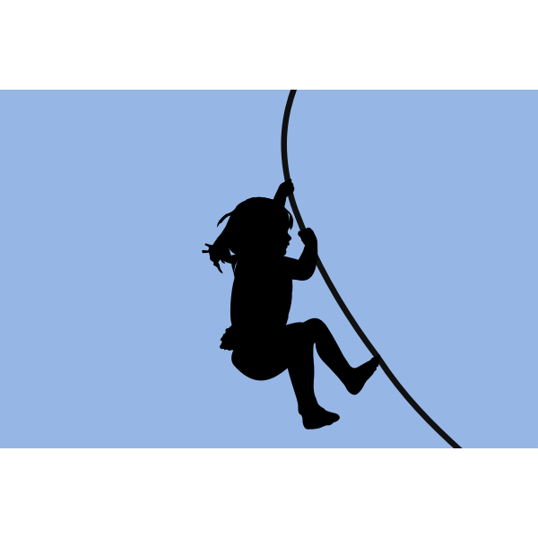SVG Child climbing silhouette