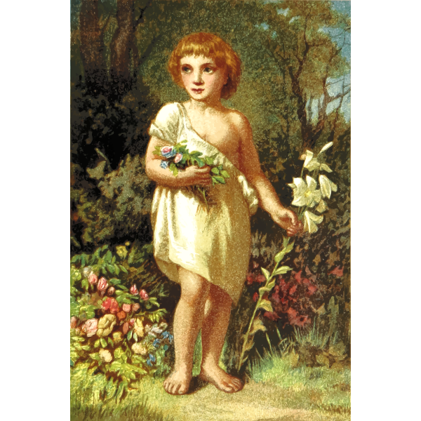 SVG Child in nature vector image