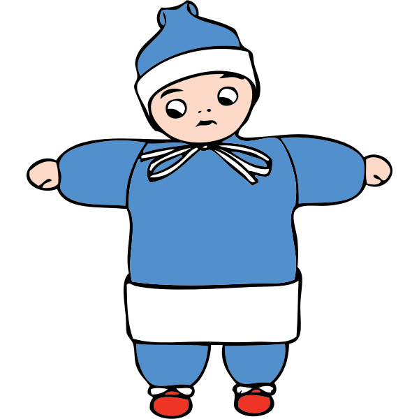 SVG Child in winter clothes vector image