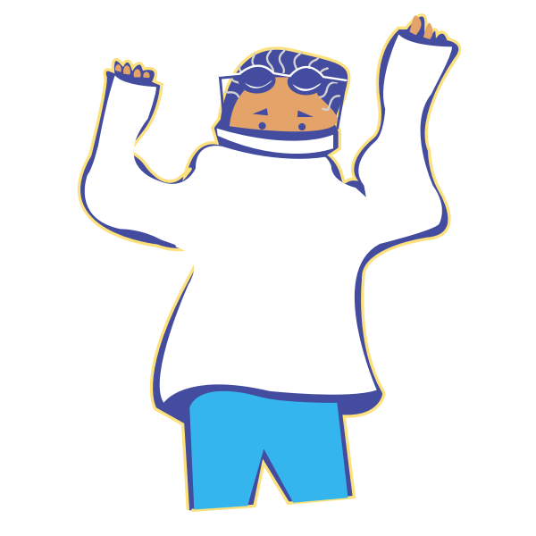 SVG Child puting on shirt vector image