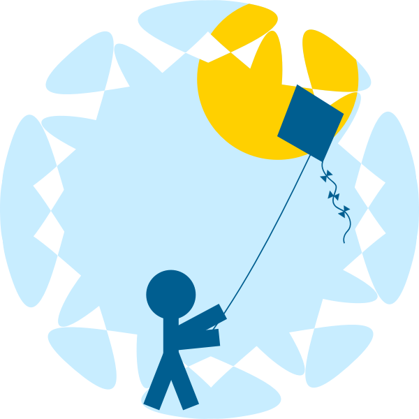 SVG Child with a kite vector image