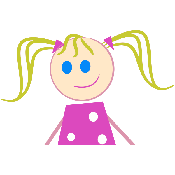 SVG Child with blond hair