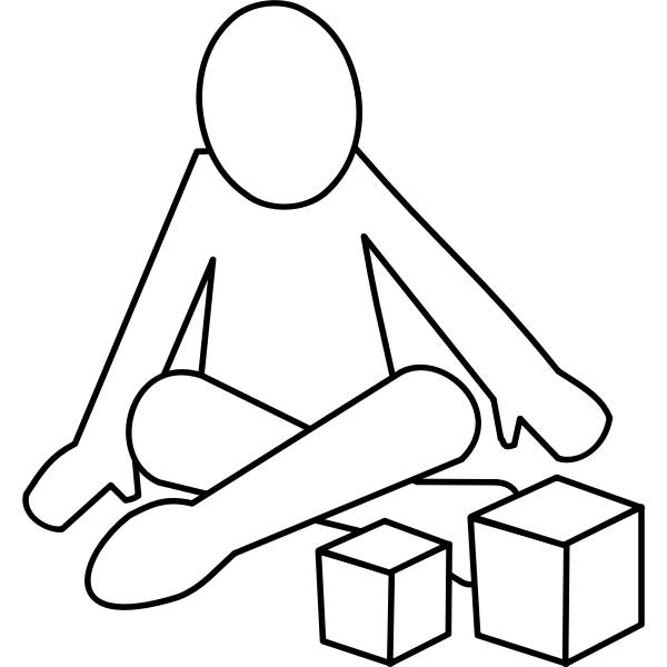 SVG Child with cubes