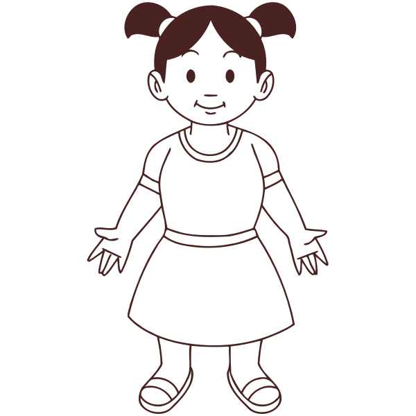 SVG Child with opened hands