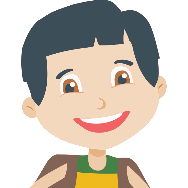 SVG Child with short haircut