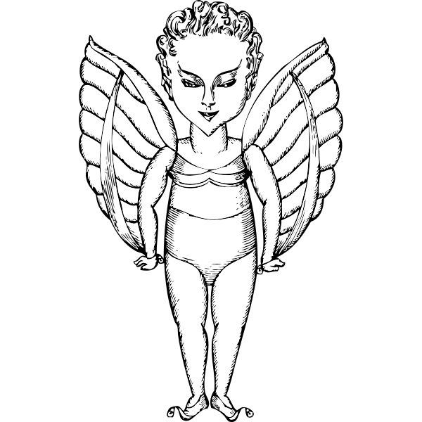 SVG Child with wings vector image