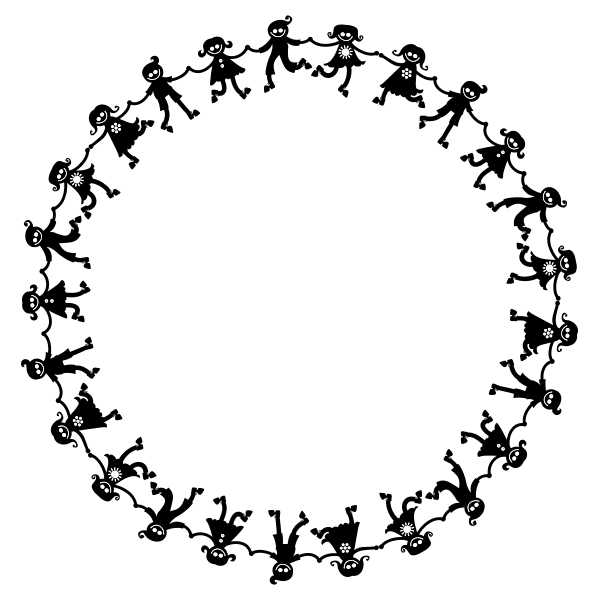 SVG Children dancing circle