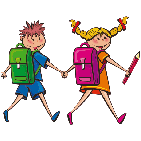 SVG Children going to school