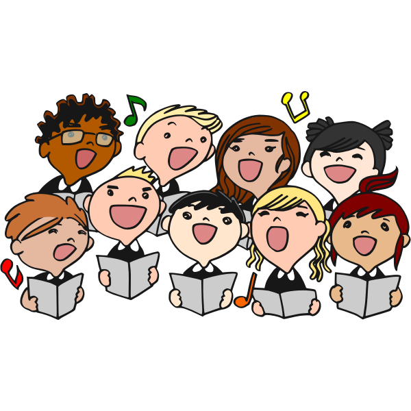 SVG Children039s choir vector image